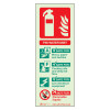 Cspw2Rp P50 2Ltr Water Mist Fire Extinguisher Sign Portrait Front showing extinguisher icon with fire symbol and safety information