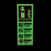 p50 water mist portrait id sign in dark showing safety information and symbols on front side