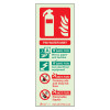 Cspw6Rp P50 6Ltr Water Mist Fire Extinguisher Sign showing extinguisher icon with safe and not for use instructions