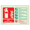 Photoluminescent Water Mist Fire Extinguisher Sign - Landscape