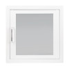 arky led indoor defibrillator cabinet with alarm showing the front view with a handle and glass panel
