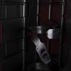 Bracket inside ultrafire weatherproof double extinguisher cabinet designed to secure items in place