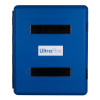 Front view of ultrafire blue weatherproof personal protective equipment cabinet with closed door and label
