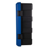 Side view of ultrafire blue weatherproof personal protective equipment cabinet showing blue and black sections