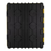 Back view of ultrafire yellow spill kit cabinet showing black textured surface and yellow side edges