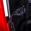 Closeup of the black strap inside the ultrafire weatherproof single extinguisher cabinet