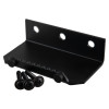 Part of the decamed foot operated door opener shown with screws and mounting plate in black metal