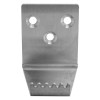 decamed stainless steel foot operated door opener shown from the front with three mounting holes and ridged pedal surface