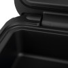 Close up of the inside seal of the sentrysafe chw20101 fire and waterproof box showing hinge and sealing edge