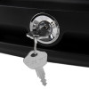 Keys inserted in the lock of a sentrysafe chw20101 fire and waterproof box