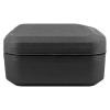 Side view of a black sentrysafe chw20101 fire and waterproof box with a textured surface and rounded edges