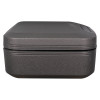 Side view of a closed sentrysafe fireproof waterproof a4 box paper digital media container in dark colour