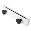 letterblox letterbox blanking plates shown at an angled back view with white panels and black screws