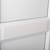 Close up of installed letterblox letterbox blanking plates in white on a door or panel
