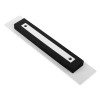 letterblox letterbox blanking plate showing a rectangular white and black panel with two screw holes