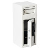 de raat protector mp1 deposit safe electronic lock with angled door ajar showing interior compartment and lock mechanism