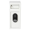 Front view of de raat protector mp1 deposit safe with electronic lock and key slot