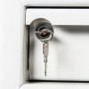 de raat protector mp1 deposit safe electronic lock with a key inserted in the lock of a deposit drawer