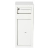 Front view of de raat protector mp1 deposit safe key lock showing the locked keyhole and deposit slot