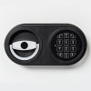 de raat protector mp2 deposit safe electronic lock close up showing the handle and keypad on a black panel