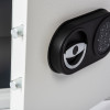 de raat protector mp2 deposit safe electronic lock showing locking bolts and black keypad on white door