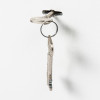 de raat protector mp2 deposit safe key lock showing two silver keys on a key ring inserted in a lock