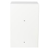 Back side of de raat protector mp3 deposit safe electronic lock showing plain white surface with two small holes