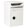 de raat protector mp3 deposit safe key lock visible with angled deposit drawer open and key inserted