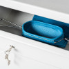 de raat protector mp3 deposit safe key lock showing a blue deposit drawer collection bag inside a white safe drawer