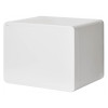 Back view of the de raat protector 60 em015 safe showing its plain white exterior and rounded edges