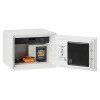 de raat protector 60 em015 safe with door open showing contents including a British passport and an orange device
