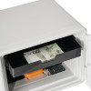de raat protector 60 em015 safe with open drawer showing contents including money and small items