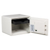 de raat protector 60 em015 safe with its door open showing an empty interior and a small black tray inside