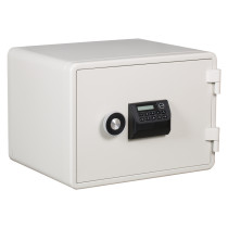 de raat protector 60 es020 safe shown from an angled view with a keypad and round dial on the front panel