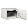 de raat protector 60 es020 safe with the door open showing the empty interior and a small tray inside