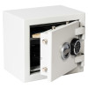 De Raat Drs Prisma security safe with electronic lock showing angled door ajar and inside contents visible