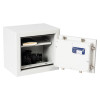 de raat drs prisma security safe electronic lock with door open at an angle showing contents inside