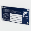 de raat drs prisma security safe electronic lock informational panel showing certification and serial details