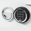de raat drs prisma security safe electronic lock showing the lock angled with keypad and handle visible