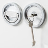 de raat drs prisma security safe key lock shown from an angled view with key inserted in lock