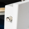 locking bolt on the de raat drs prisma security safe key lock in close-up view