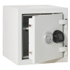 de raat drs prisma security safe electronic lock shown from front angled with door partly open and keypad visible