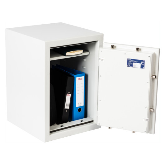 de raat drs prisma security safe key lock with door open showing binders inside