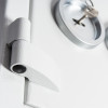 Close up of the hinge up on the de raat drs prisma security safe key lock in white textured finish