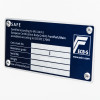 de raat drs prisma security safe key lock informational panel showing certification details and serial numbers