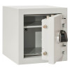 de raat drs prisma security safe electronic lock with door ajar showing interior shelves and locking mechanism