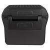 Back view of sentry safe fireproof waterproof box paper digital media showing black textured surface and handle