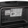 Inside view of the lid of the sentry safe fireproof waterproof box paper digital media showing labels and warnings
