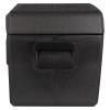 Side view of a black sentry safe fireproof waterproof box paper digital media with textured surface and handle indentation