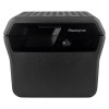 Front view of a sentrysafe fhw40100 fireproof box in black with a lock and brand logo visible
